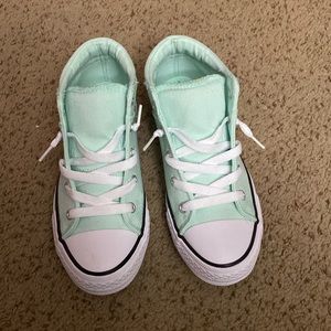 Girls size 3 Falls Creek, green high tops, Jasmine mid